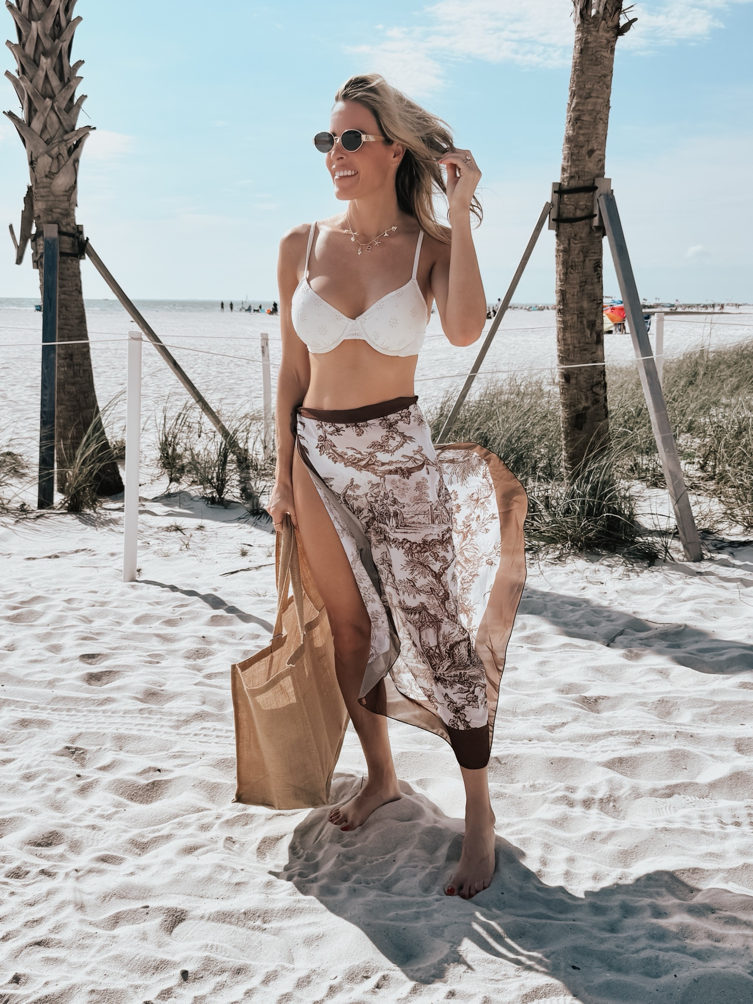 Loving this crochet bikini with this brown floral coverup 

#LTKActive #LTKSwim #LTKOver40