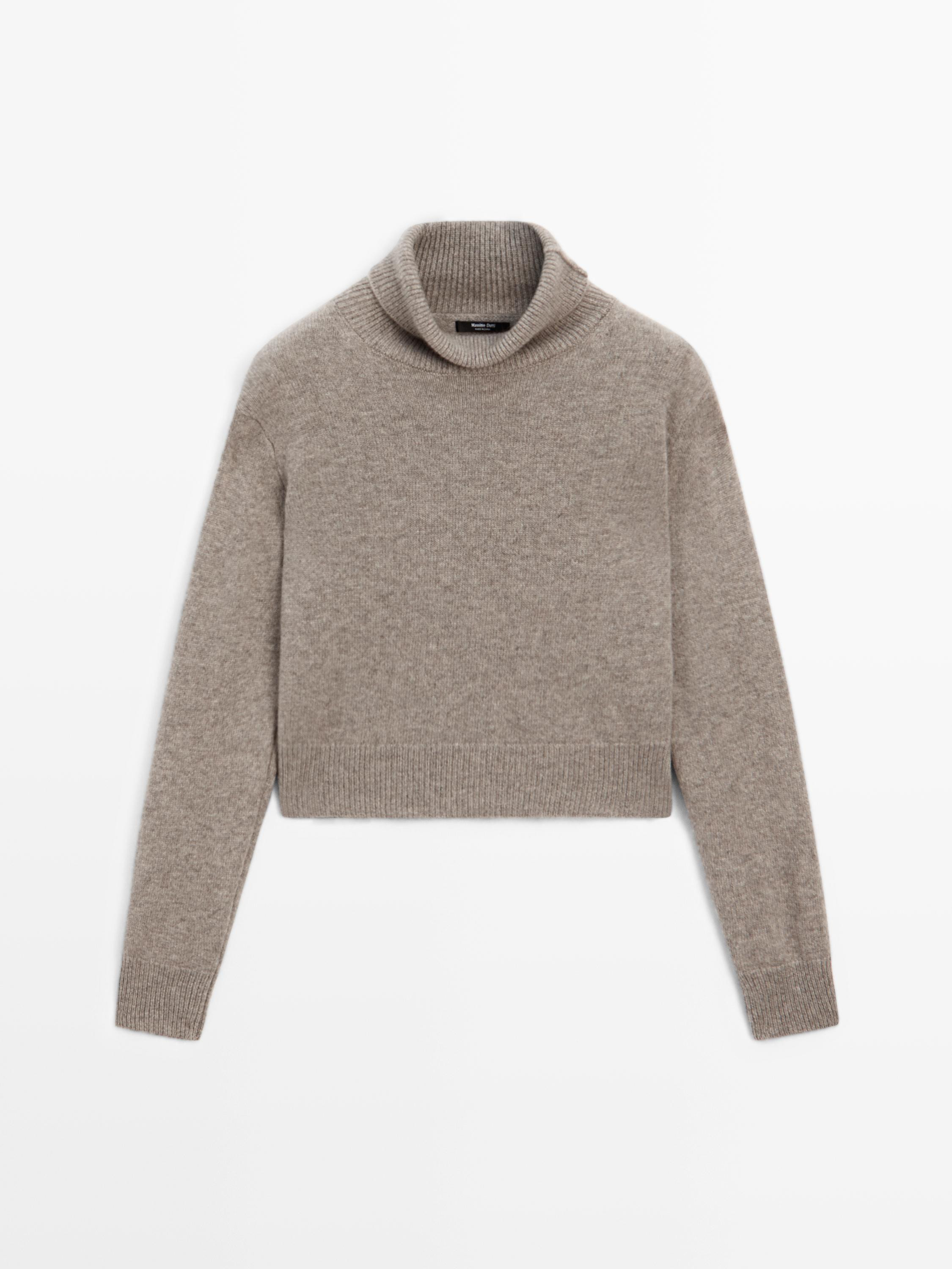 Kurzer Strickpullover aus 100 % Kaschmir | Massimo Dutti DE