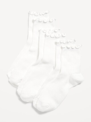 Ruffled Crew Sock 3-Pack for Women | Old Navy (US)