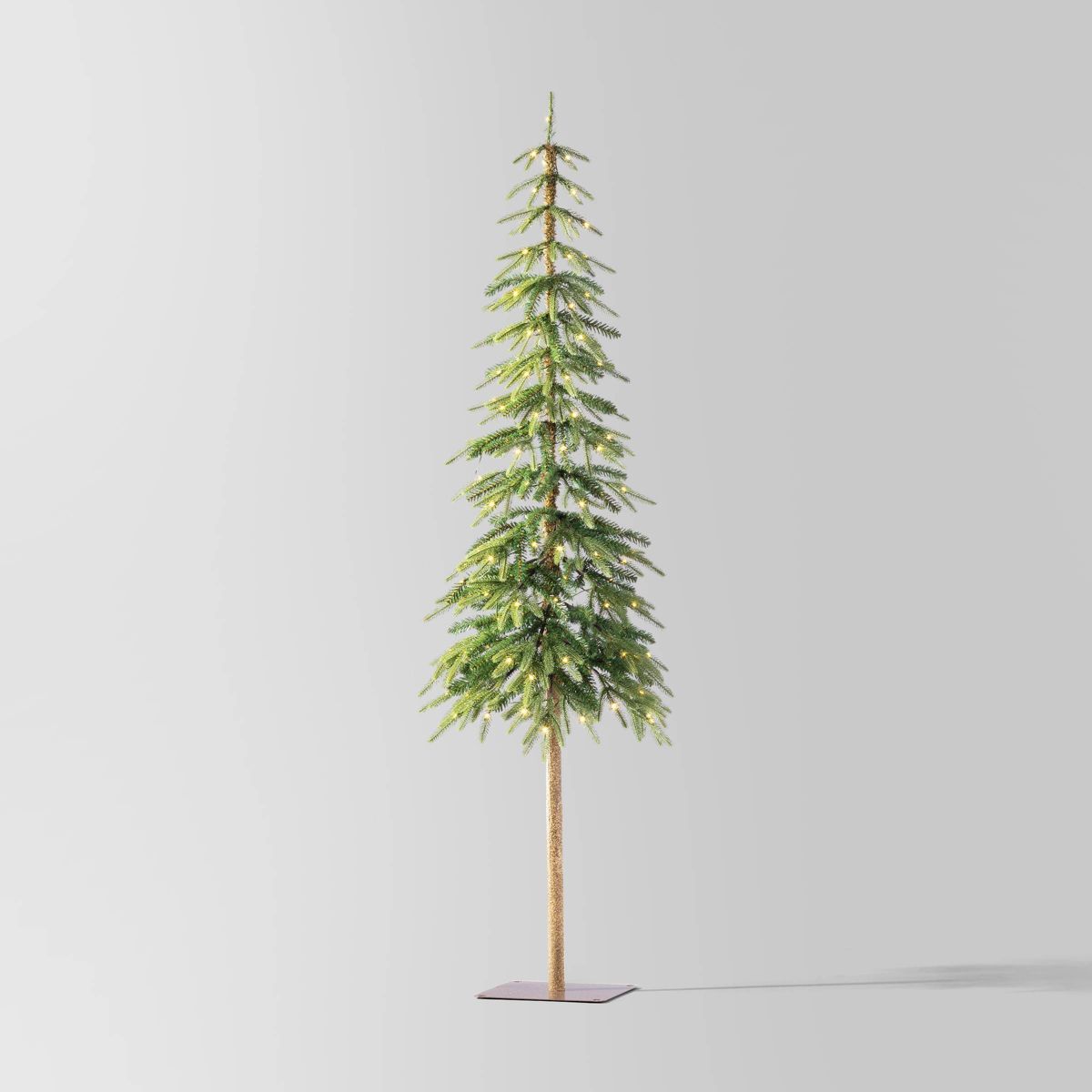6' Pre-Lit LED Downswept Alpine Balsam Artificial Christmas Tree Warm White Dew Drop Lights - Won... | Target