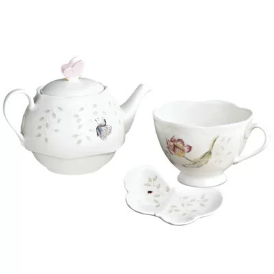 Butterfly Meadow Stack Teapot Set with Tea Bag Holder | Wayfair North America