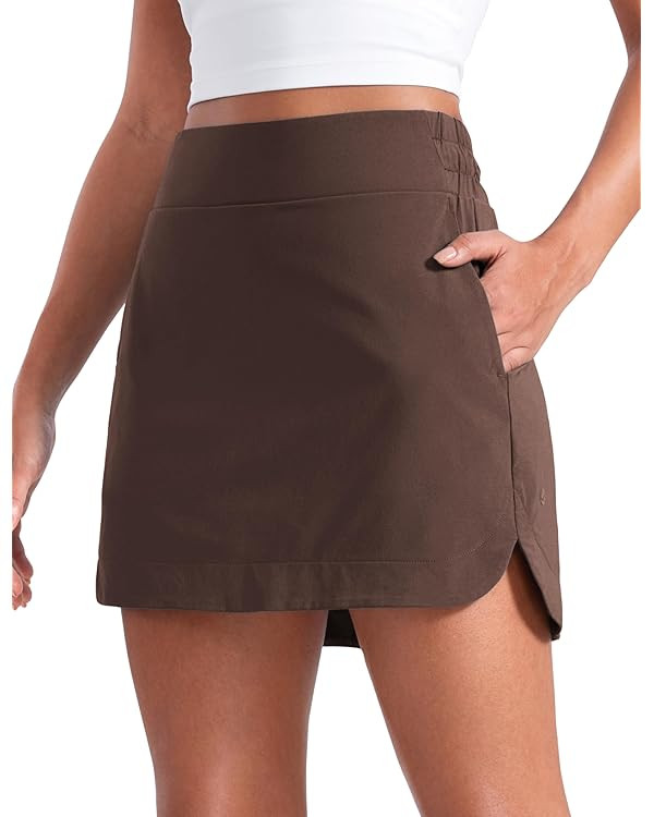 CRZ YOGA High Waisted Golf Skirts for Women A Line Tennis Athletic Casual Skort with Inner Shorts... | Amazon (US)