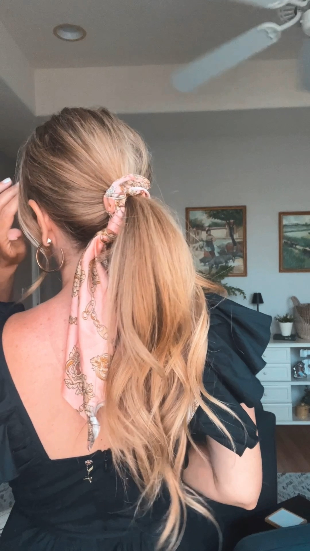 The ultimate no-skill trick to look instantly chic. 🤍

If you can tie a basic low ponytail, you can do this. A silk scarf scrunchie is my favorite accessory for those days when my hair is flat, unwashed, or I just don’t have time for a full blowout. It takes zero effort but looks completely intentional and put-together and it’s lightweight

Here’s what I use 
Xo,
Jill 💋

#LTKmomlife #LTKOver40 #LTKBeauty