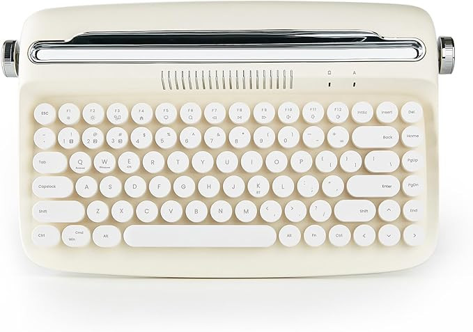 YUNZII ACTTO B303 Wireless Keyboard, Retro Bluetooth Aesthetic Typewriter Style Keyboard with Int... | Amazon (US)