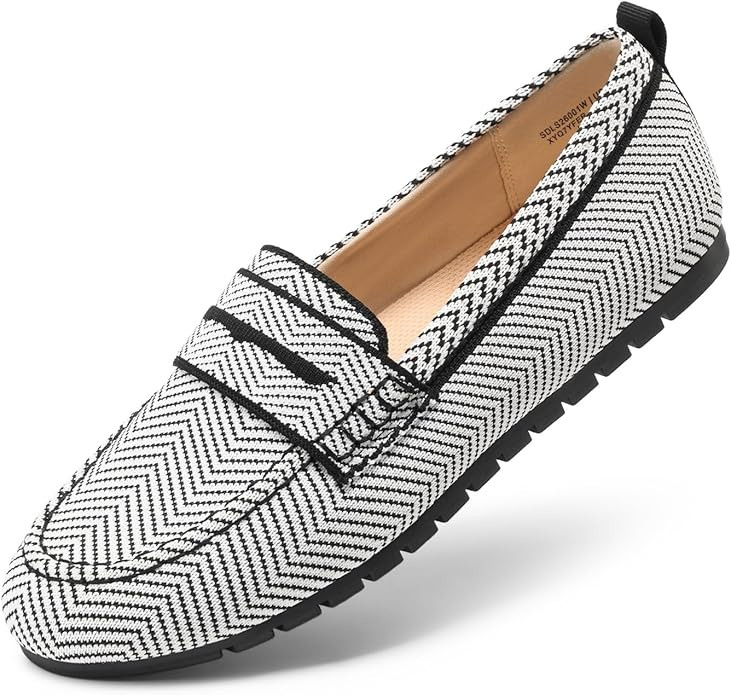 DREAM PAIRS Loafers for Women Penny Knitted Loafer Casual Comfortable Slip On Flats Work Business... | Amazon (US)