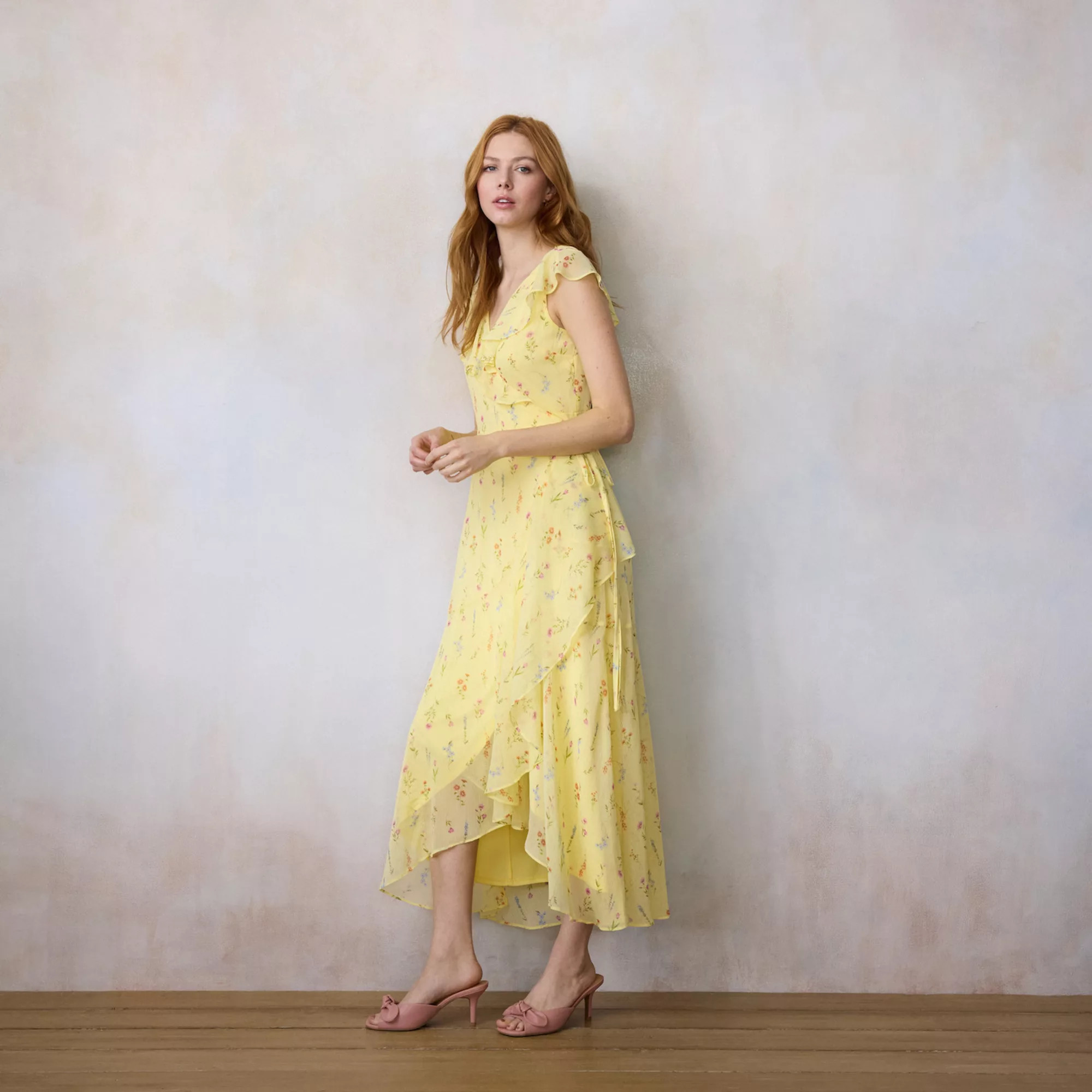 Women's LC Lauren Conrad Ruffle Wrap Maxi Dress | Kohl's