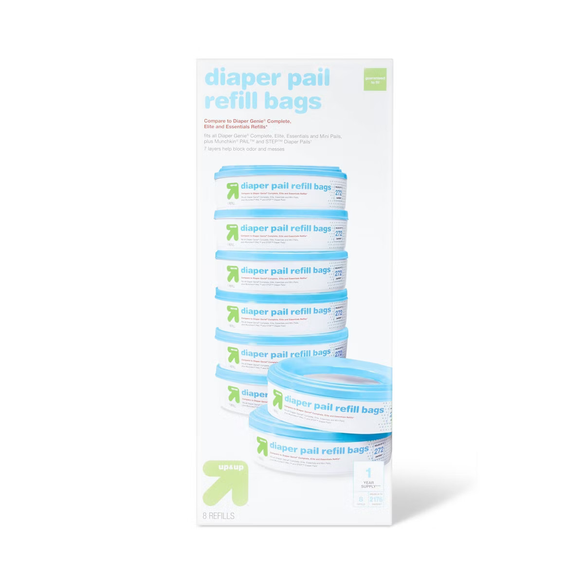 Diaper Pail Refill Bags - 8pk - up & up™ | Target