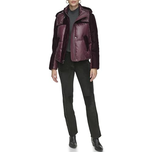 Andrew Marc Women's Outerwear puffer,BURGUNDY,X-LARGE | Amazon (US)