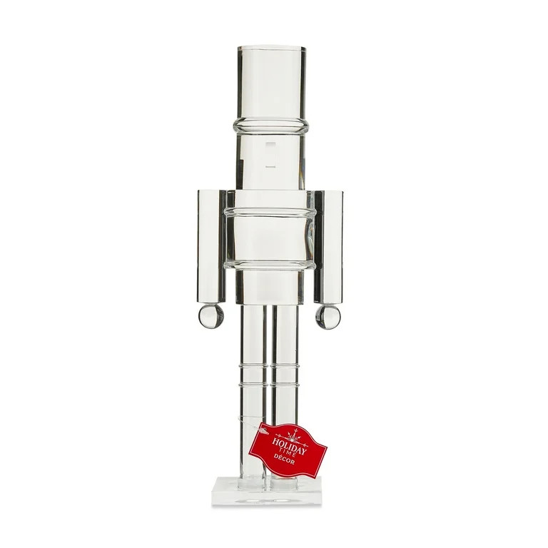 Clear Acrylic Nutcracker Decoration, 14.5 in, by Holiday Time - Walmart.com | Walmart (US)
