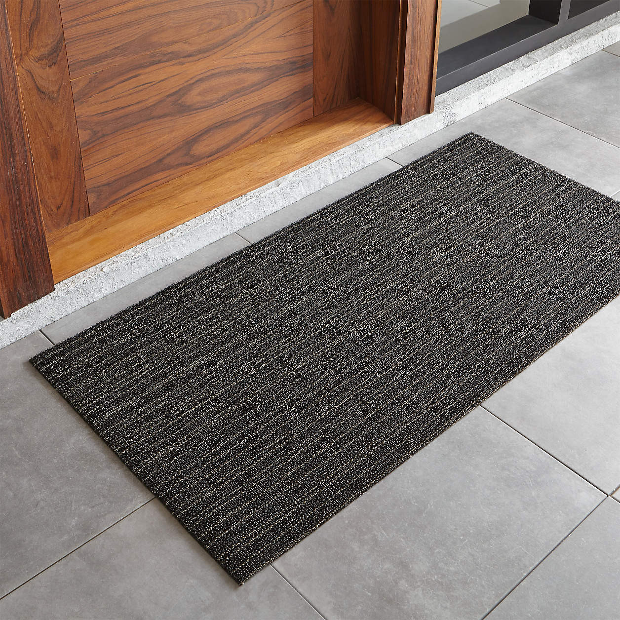 Chilewich Steel Striped 24"x48" Doormat + Reviews | Crate & Barrel | Crate & Barrel
