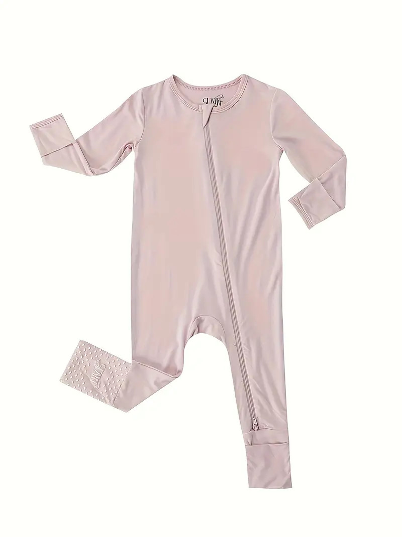 Bamboo Fiber Comfy Cute Footed Non slip Zip Up Jumpsuit For - Temu | Temu Affiliate Program