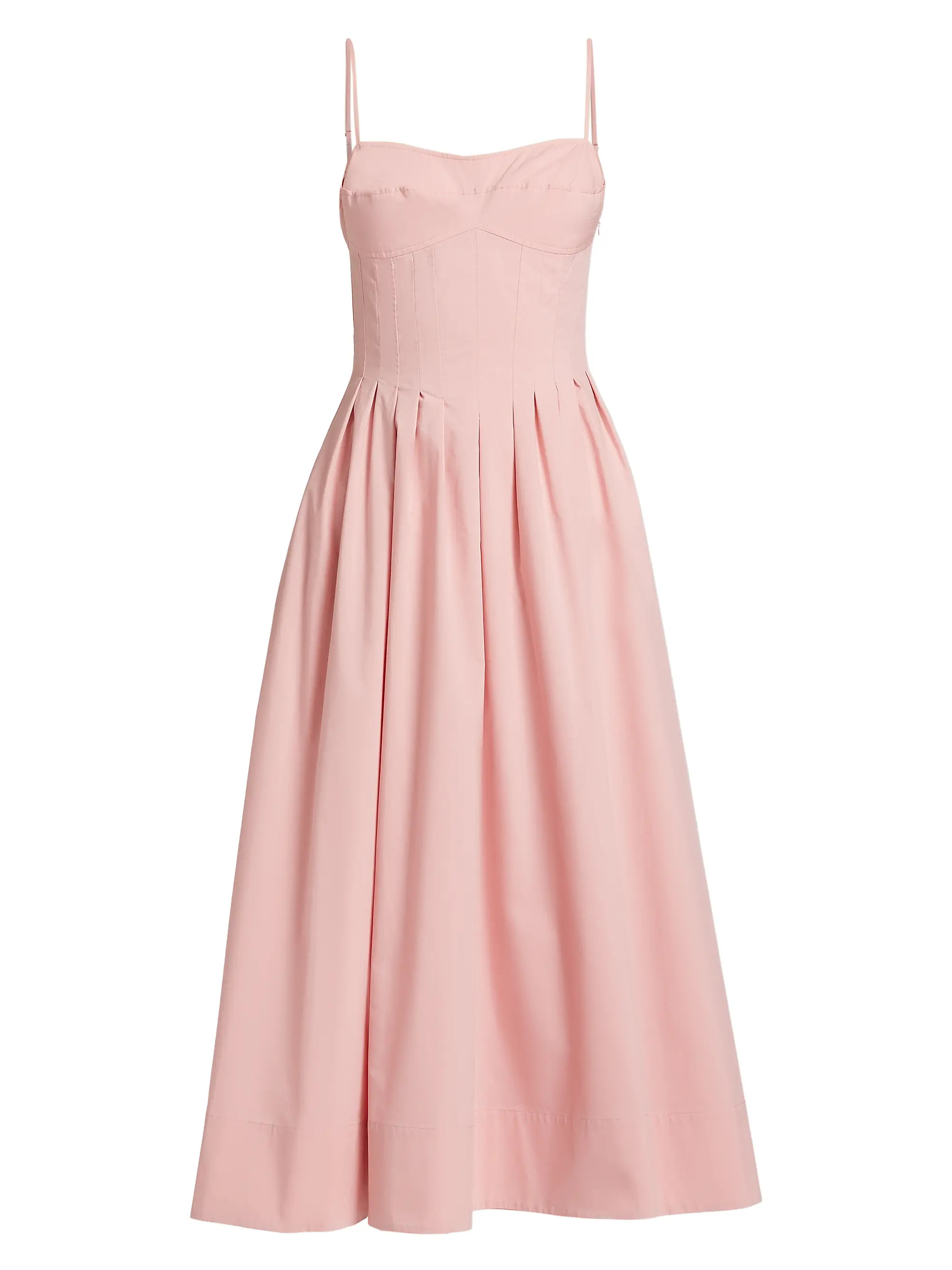 SIMKHAI Kittiya Sleeveless A-line Midi-Dress | Saks Fifth Avenue | Saks Fifth Avenue