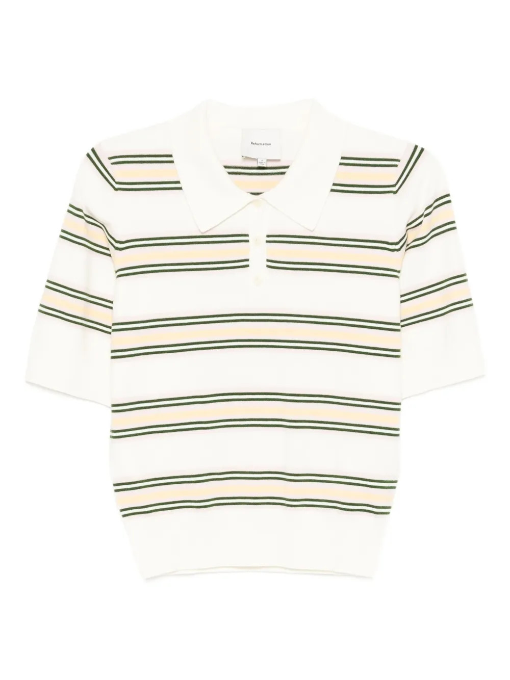 Reformation Campbell Polo Shirt | Neutrals | FARFETCH | Farfetch Global
