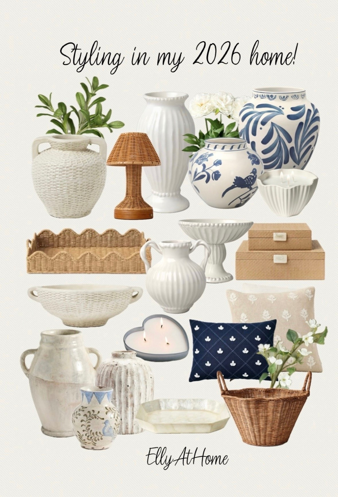 My 2026 home refresh! Beautiful pieces from new collections, and more home decor accessories from Pottery Barn and Target. Textured vase on sale! So many pretty vases, florals, trays, baskets, candles, throw pillows and more! 

#LTKSaleAlert #LTKFindsUnder50 #LTKHome