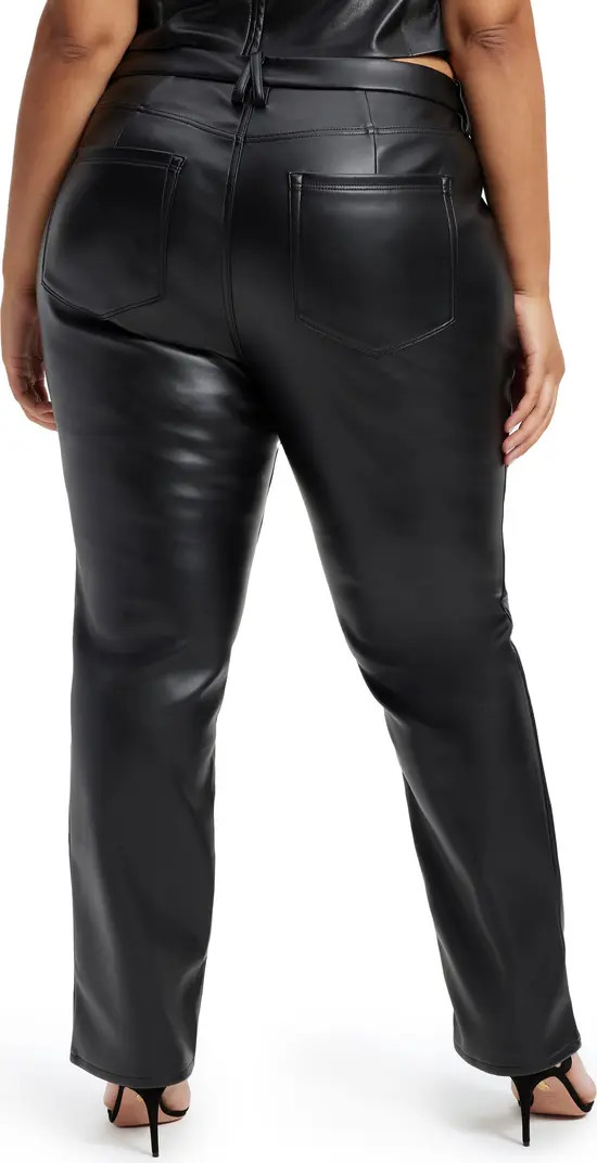 Good American Better Than Leather Faux Leather Good Icon Pants | Nordstromrack | Nordstrom Rack