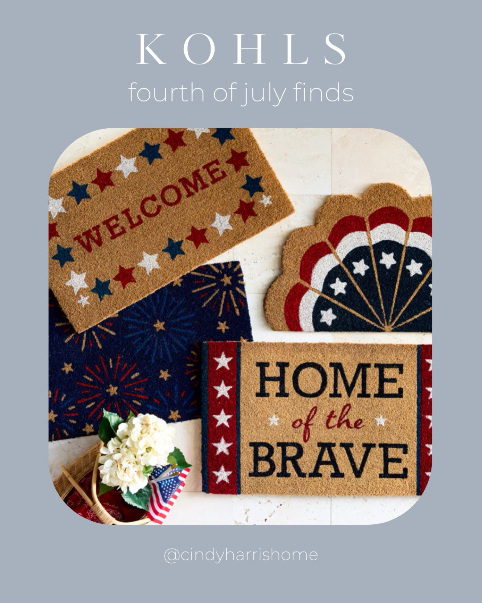 Kohl’s has such a great Celebrate America collection this year! Loving all of their patriotic doormats & other decor. 

—> use code 15HOME right now to SAVE on these items! 

#LTKSeasonal #LTKSaleAlert #LTKHome