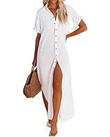 Dokotoo Women Elegant Casual Summer Spring Button Down Front Long Sleeve Maxi Dress Long Cardigan... | Amazon (US)