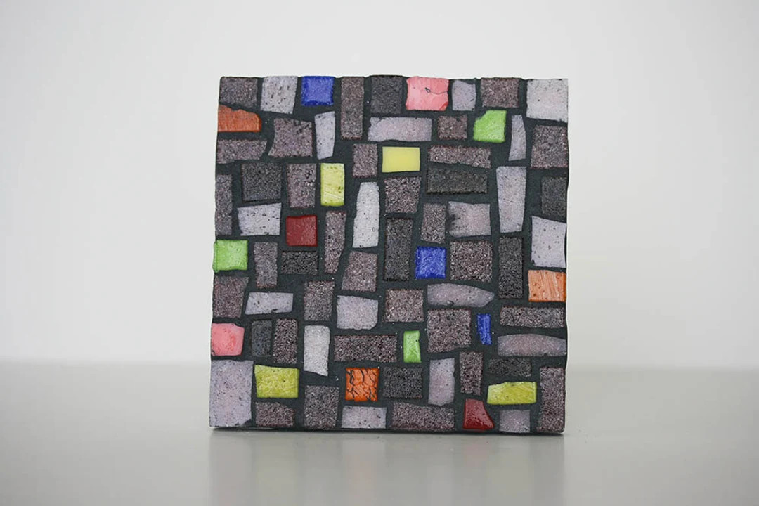 Colorblock Mosaic Coaster Glass Tile Purple Housewarming first home Home Decor decorative accent ... | Etsy (US)