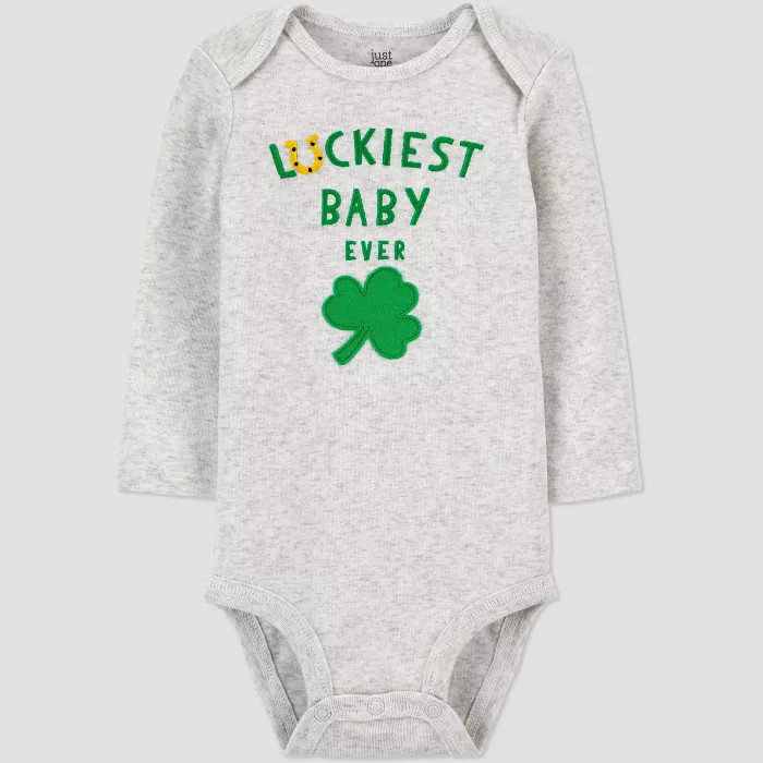 Baby St. Patrick's Day 'Luckiest Baby' Bodysuit - Just One You® made by carter's Gray | Target