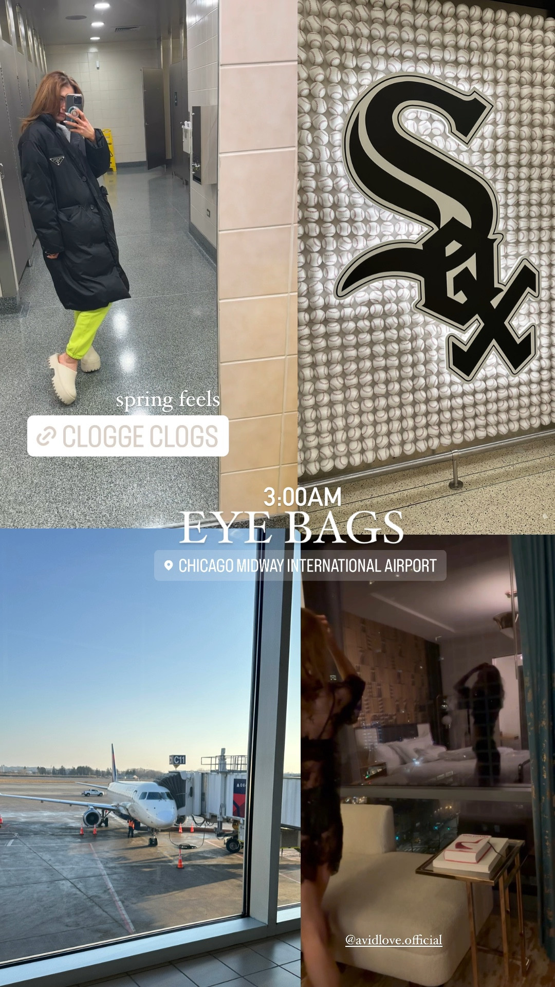 Spring break clogs 
Platform clogs 
Chicago 
Flight essentials 
Sweats 
Chicago 
Prada coat 

#LTKtravel #LTKSpringSale #LTKsalealert