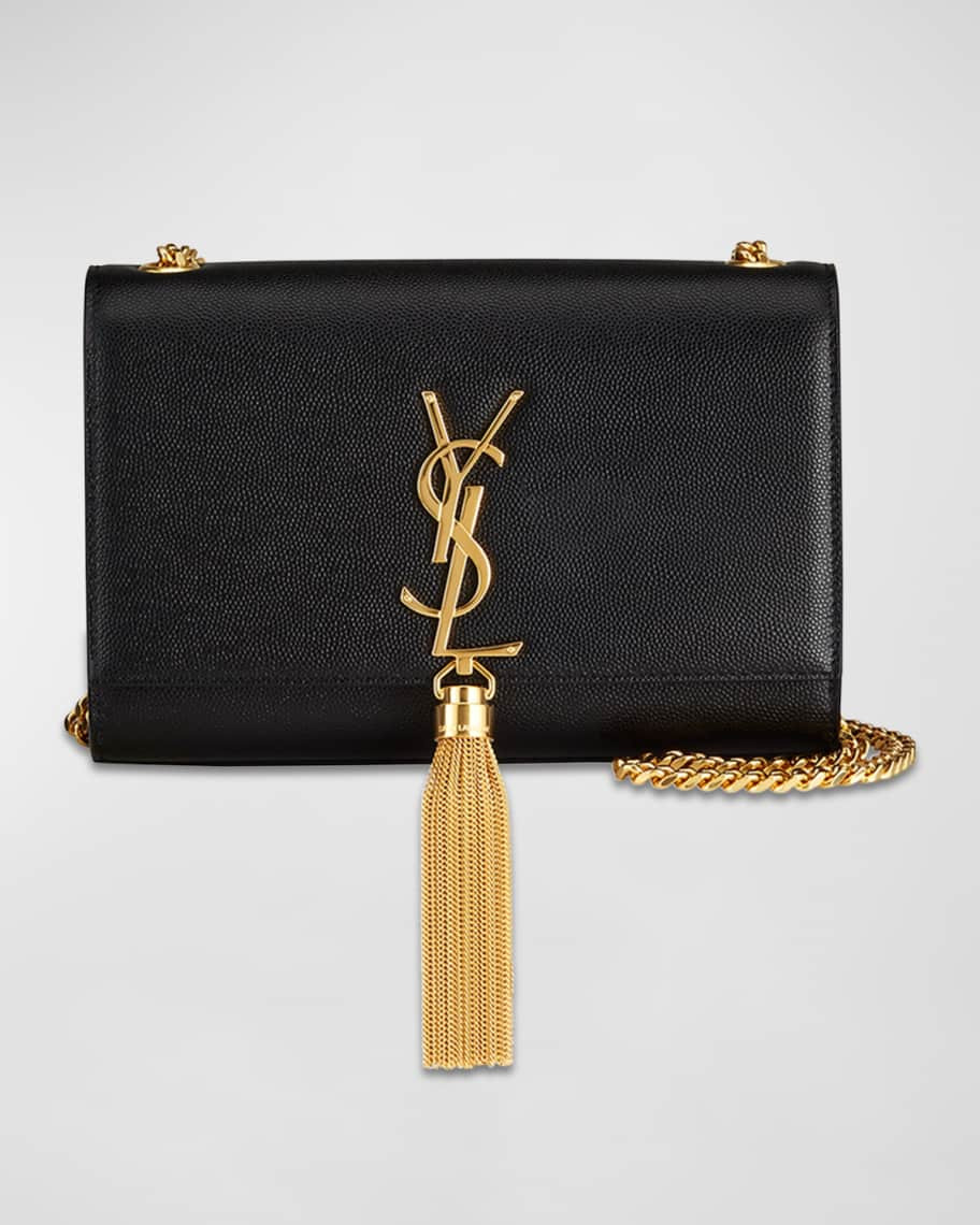 Kate Small Tassel YSL Wallet on Chain in Grained Leather | Neiman Marcus