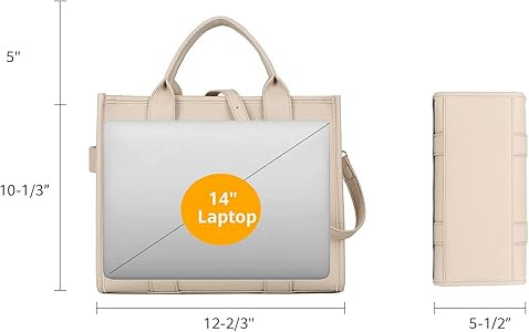 The Tote Bag for Women, PU Leather Tote Bag, Shoulder, Crossbody, or Handheld Bag for School, Off... | Amazon (US)