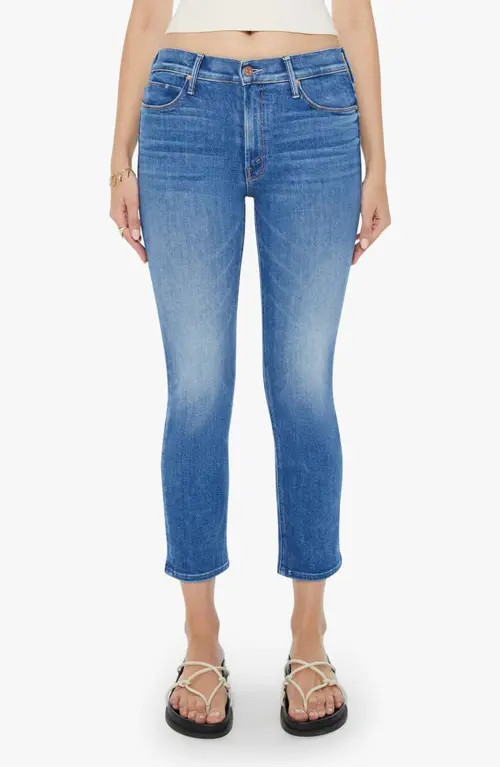 MOTHER The Dazzler Mid Rise Ankle Straight Leg Jeans in Different Strokes at Nordstrom, Size 30 | Nordstrom