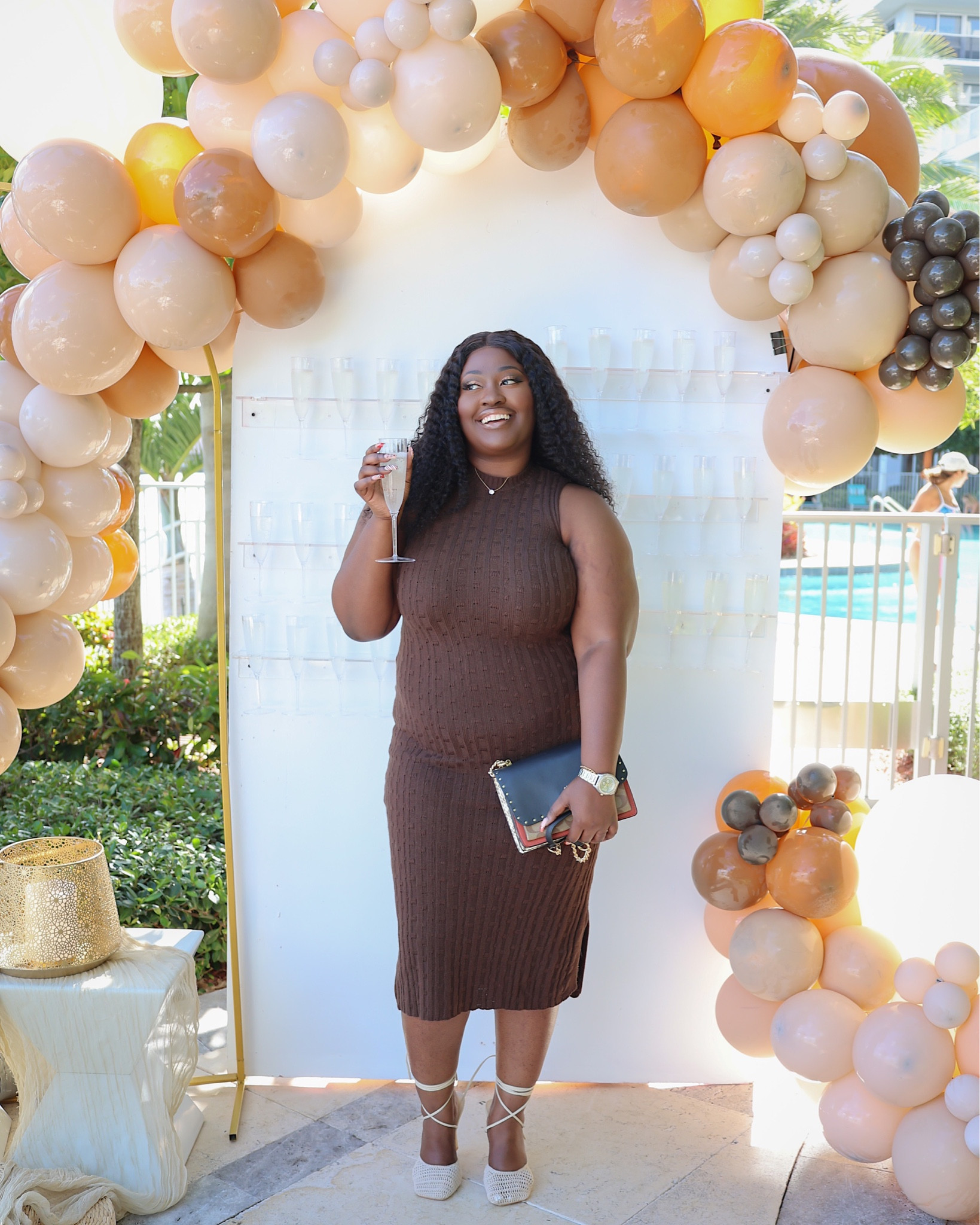 Dress: size 14
Shoes: size 8 

Both are true to size 

Love me a chocolate dress that also compliments my curves. 
This dress is perfect for this season and it hugs the right places.
The only downside with the dress is I struggled putting my head through but once I got it on, I was obsessed. 

Midsize and plus-size fashion, shoe cam, brunch outfit, affordable wear 

#LTKstyletip #LTKcurves #LTKshoecrush