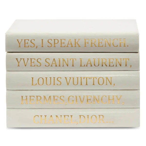 Yes I speak French Leather Book Box | Paynes Gray
