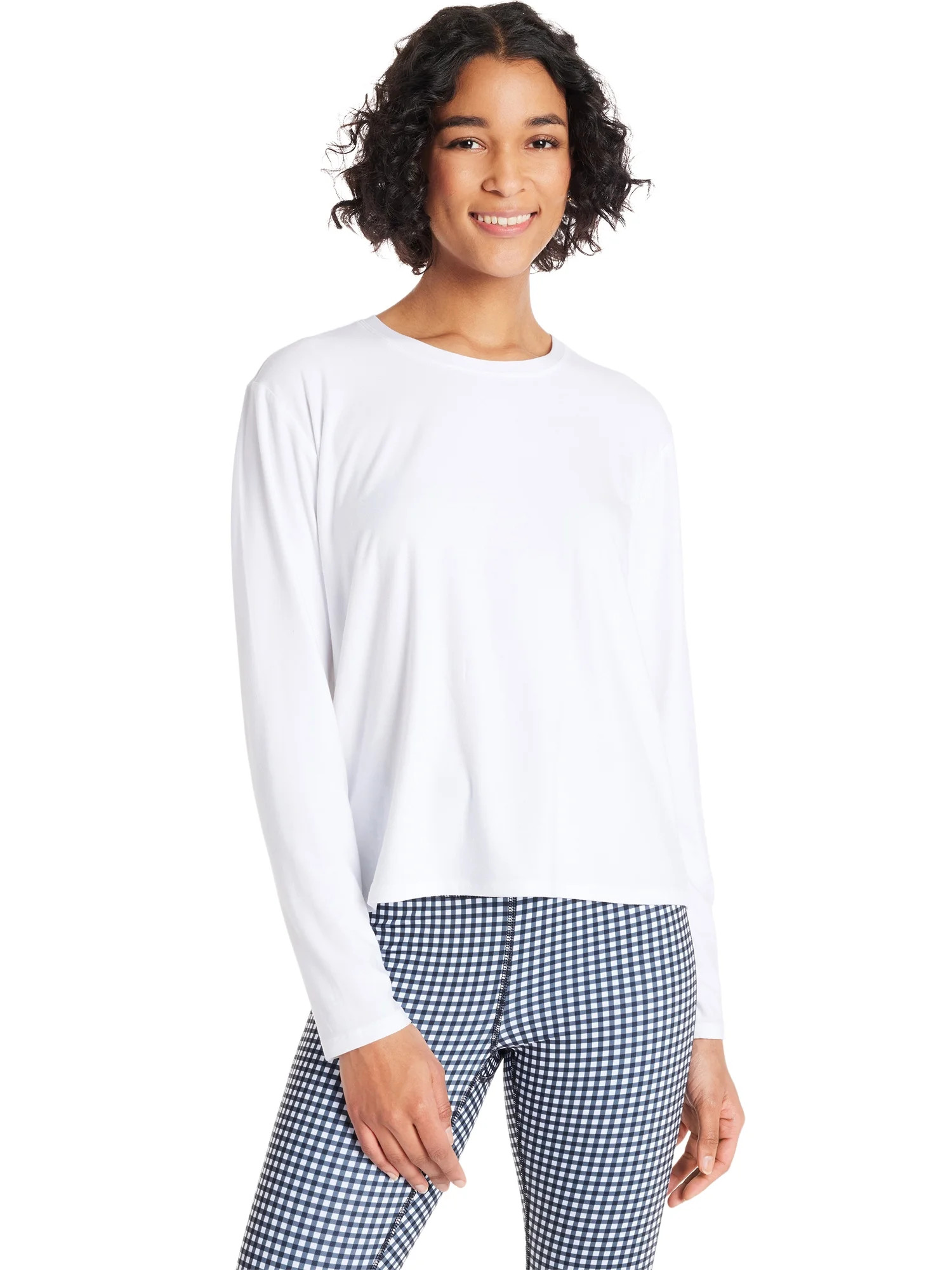 Athletic Works Women's and Women's Plus ButterCore Soft Tee with Long Sleeves, Sizes XS-4X | Walmart (US)