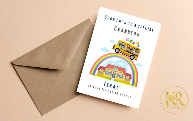 Grandson 1st Day of School Card Personalized 1st Day of - Etsy Canada | Etsy (CAD)