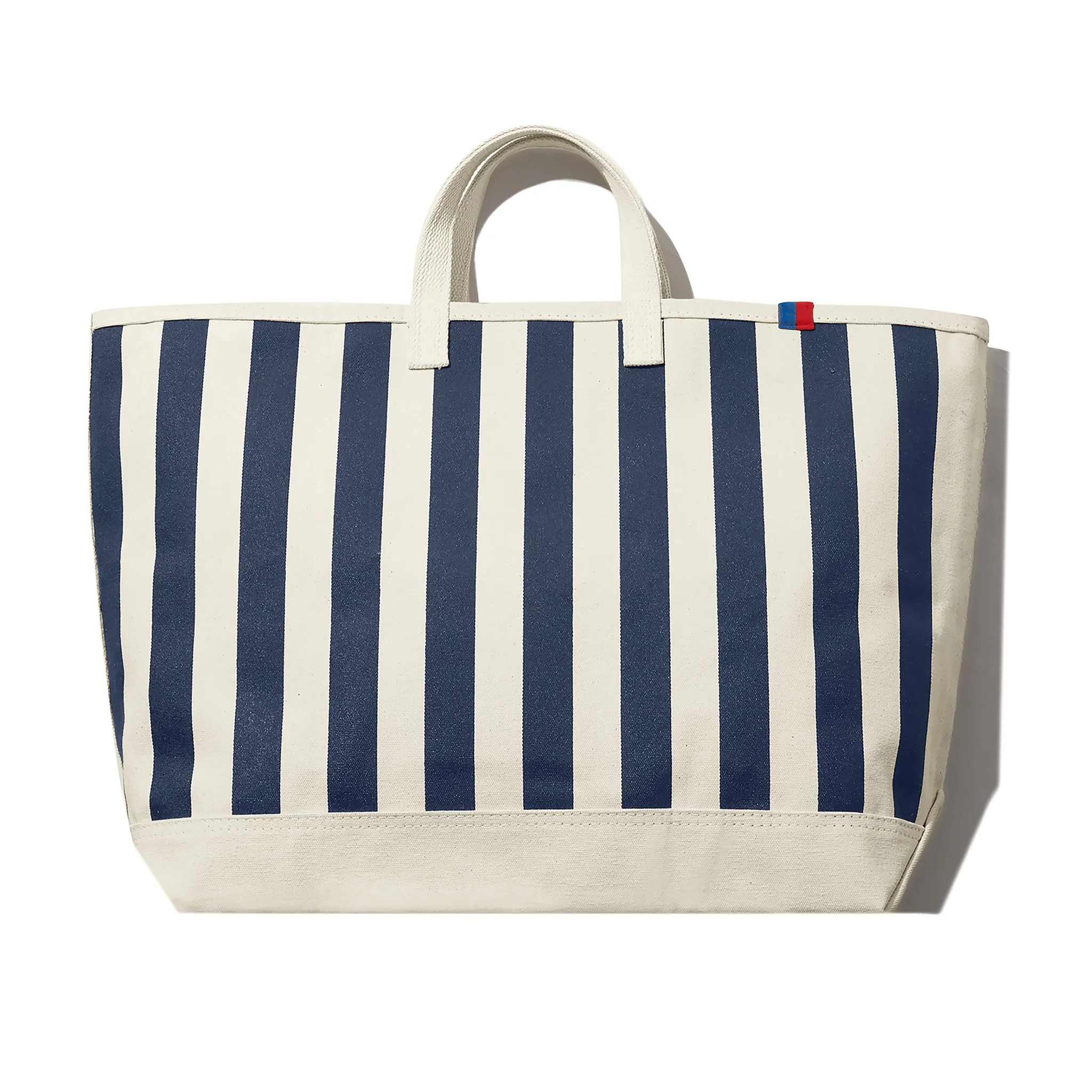 The All Over Striped Tote - Canvas/Navy | Larroude