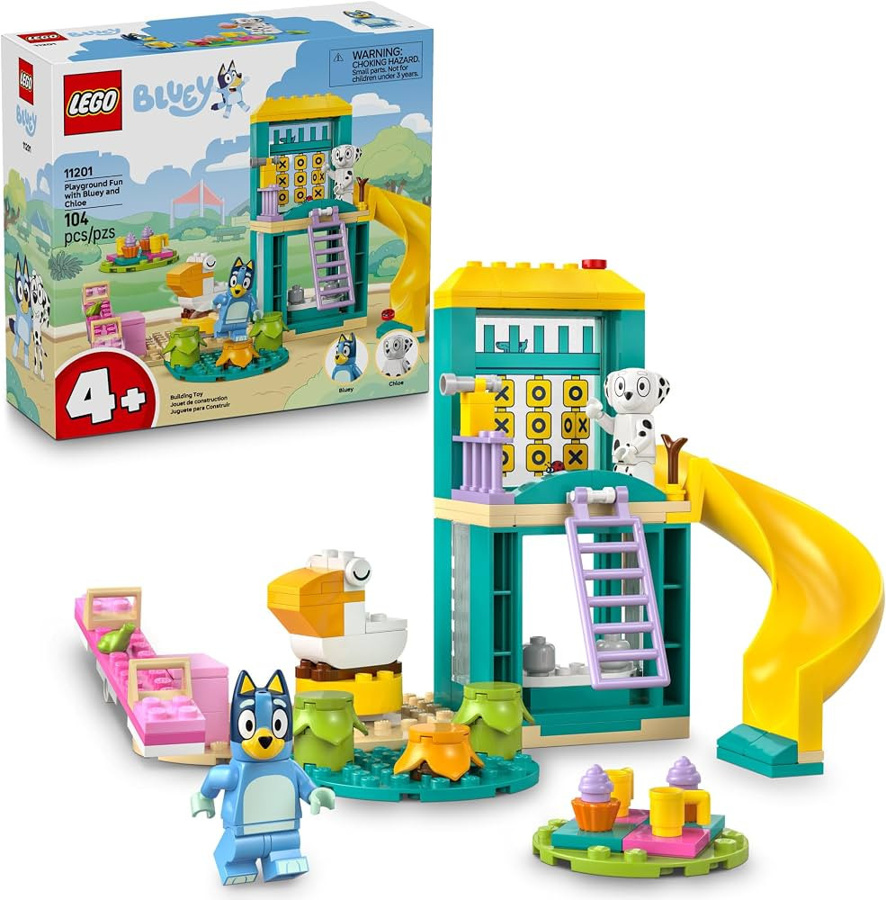 LEGO Bluey Playground Fun with Bluey and Chloe - Building Toy for Kids - Sensory Toy for Pretend ... | Amazon (US)