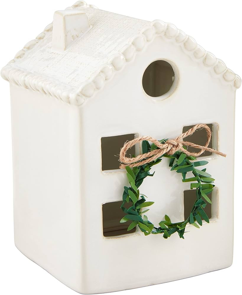 Mud Pie White Christmas House Sitter, 8 1/4" x 4 1/2", Small | Amazon (US)