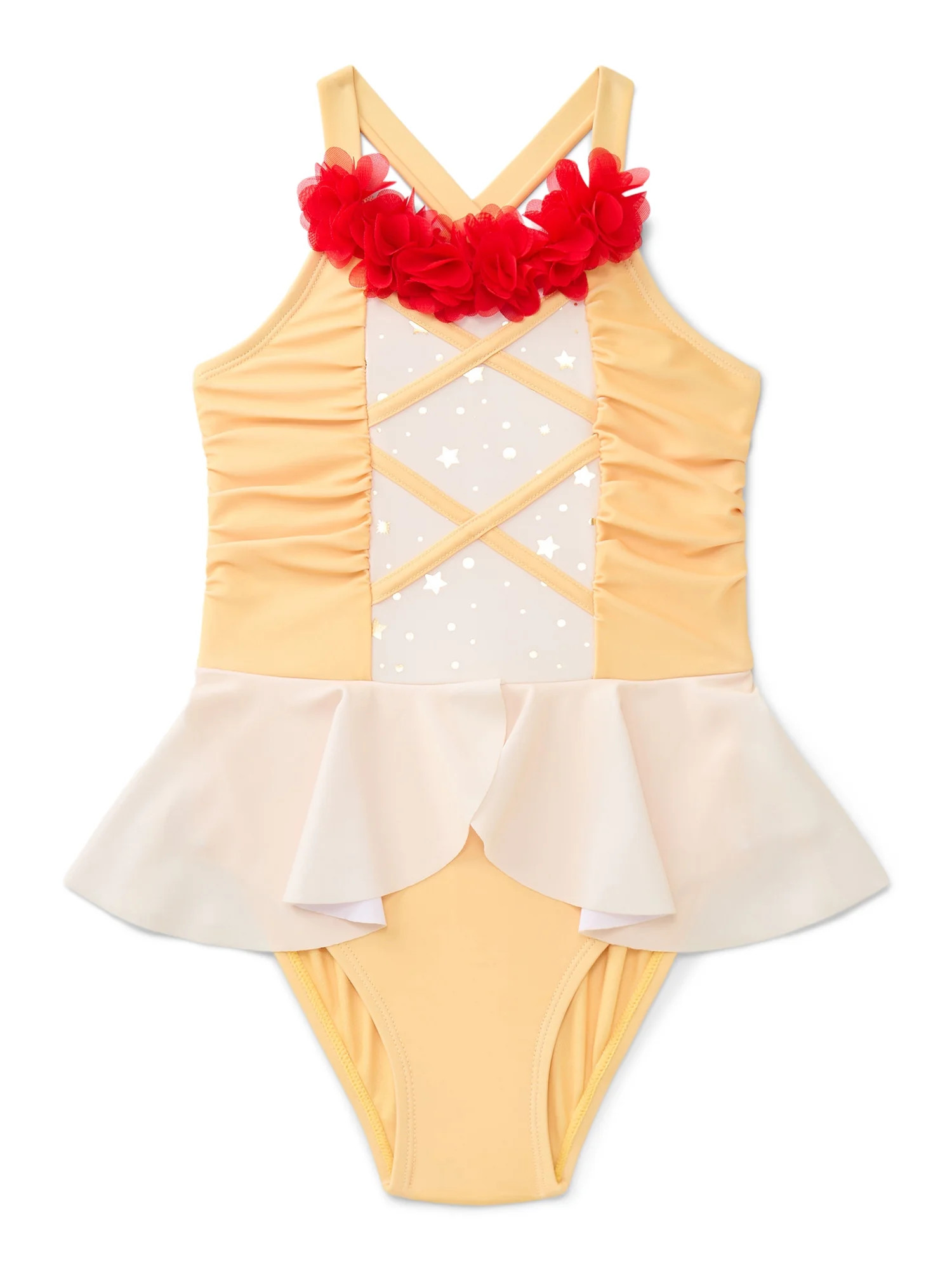 Disney Princess Belle Toddler Girls Cosplay Swimsuit with UPF50+, Sizes 12M-5T | Walmart (US)