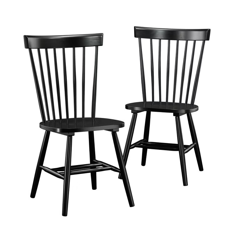 2pk New Grange Spindle Back Chairs Black - Sauder | Target
