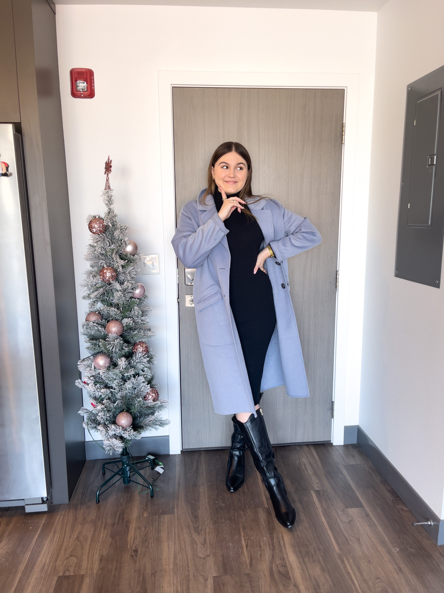 Classy Christmas outfit idea for the holiday season!

I’m wearing a M dress, XS coat and size 9 boots

#LTKstyletip #LTKSeasonal #LTKHoliday