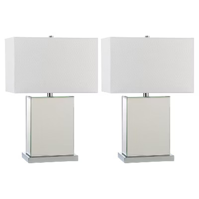 (Set of 2) 23" Dana Table Lamp Clear - Safavieh | Target