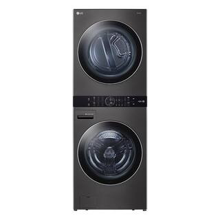 LG WashTower Stacked SMART Laundry Center 4.5 Cu.Ft. Front Load Washer & 7.4 Cu.Ft. Electric Drye... | The Home Depot