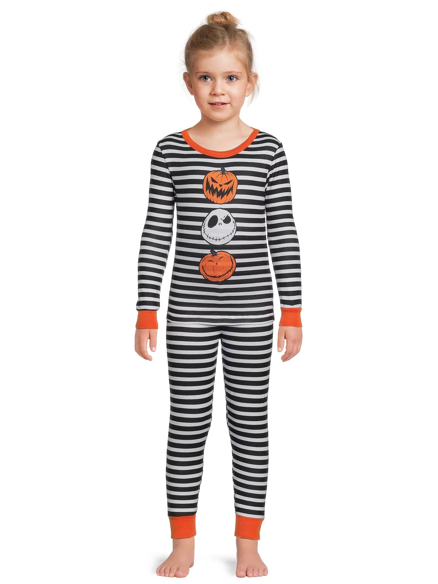 Disney Girls Halloween Nightmare Before Christmas Sleepwear Set, 2-Piece, Sizes 4-10 | Walmart (US)