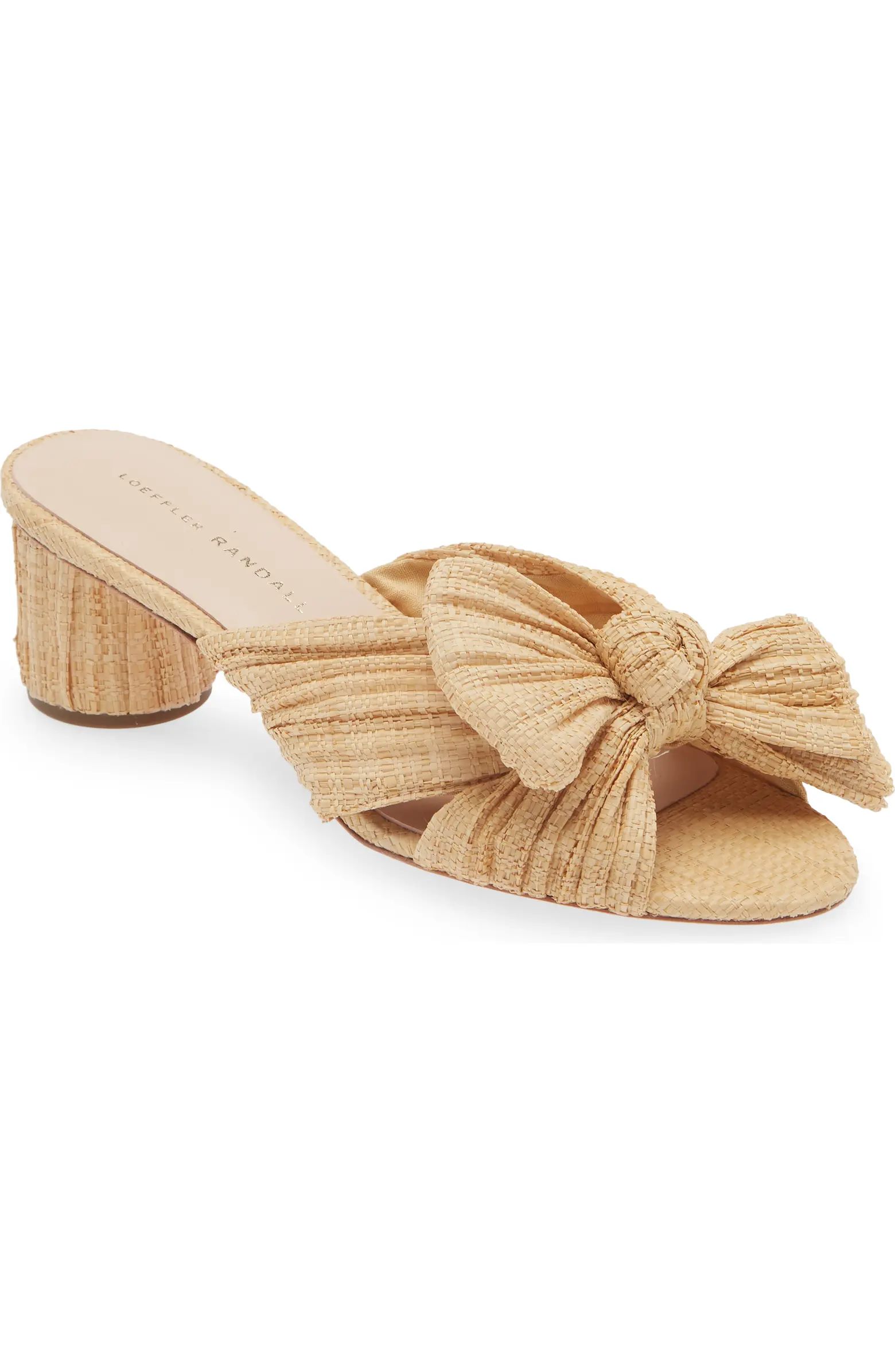 Emilia Knot Raffia Slide Sandal (Women) | Nordstrom