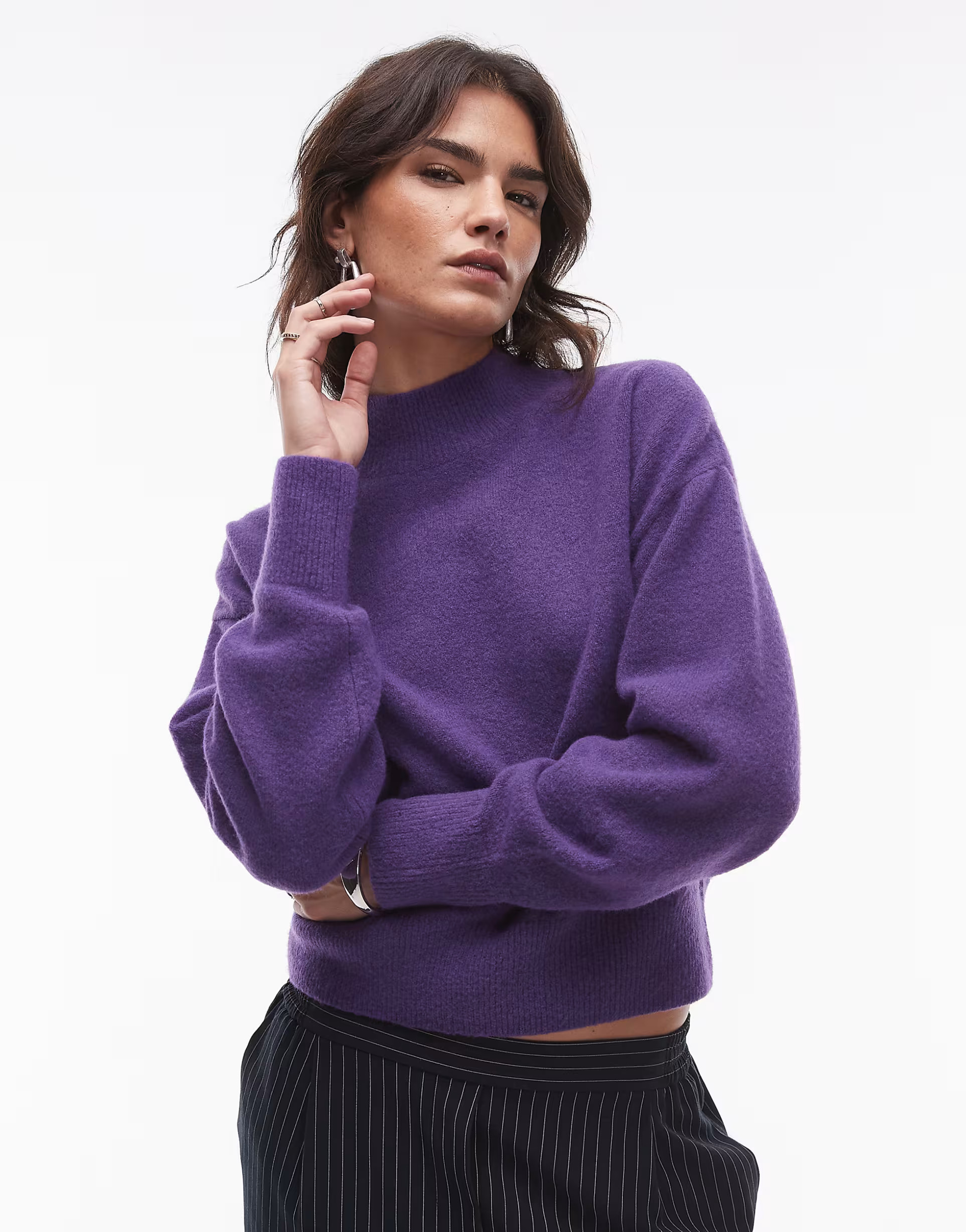 & Other Stories mock neck sweater in purple | ASOS (Global)