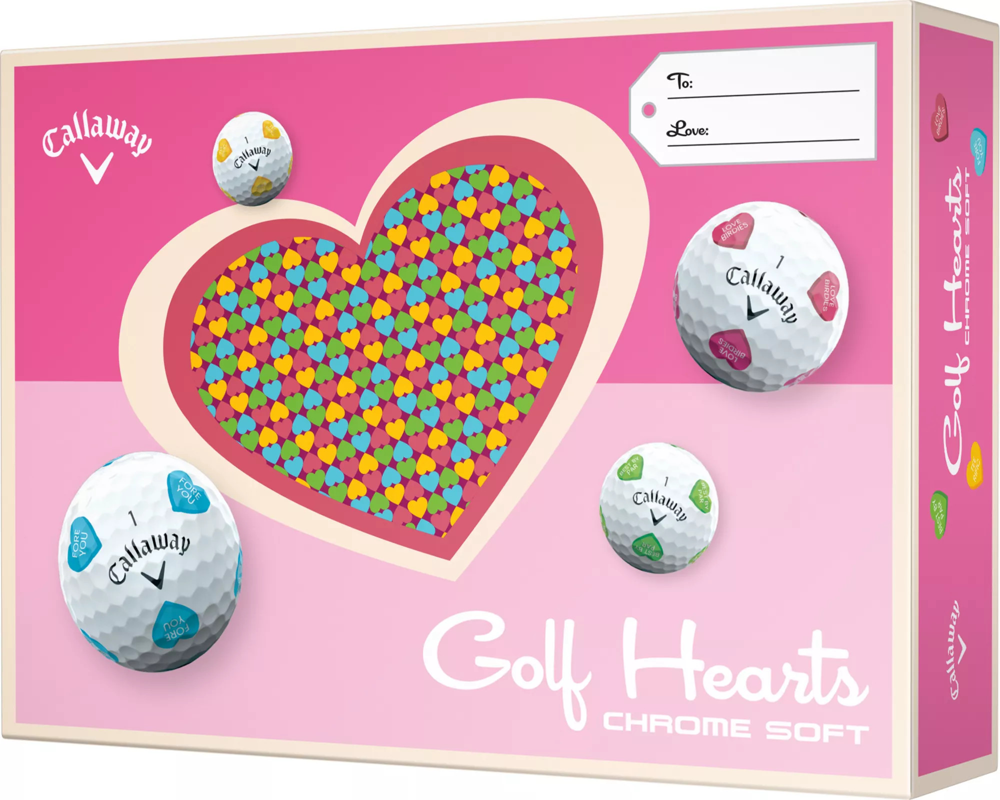 Callaway 2026 Chrome Soft Golf Hearts Golf Balls, Men's, White | Golf Galaxy