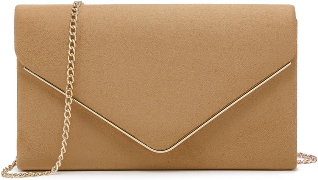 Dasein Women Faux Suede Evening Clutch Bags Formal Party Clutches Wedding Purses Cocktail Prom Cl... | Amazon (US)