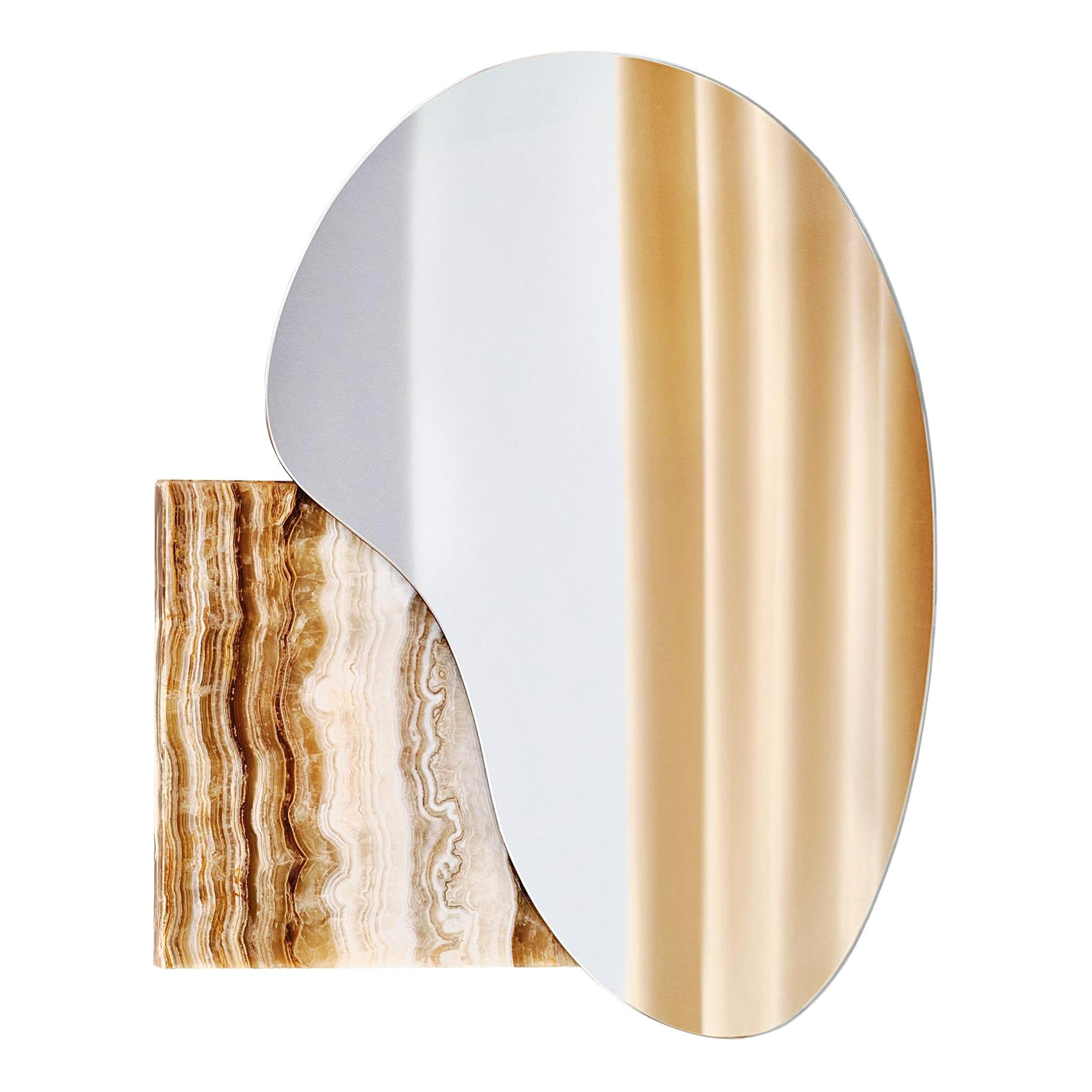 Modern Wall Mirror Lake 4 by Noom with Onyx Base | 1stDibs