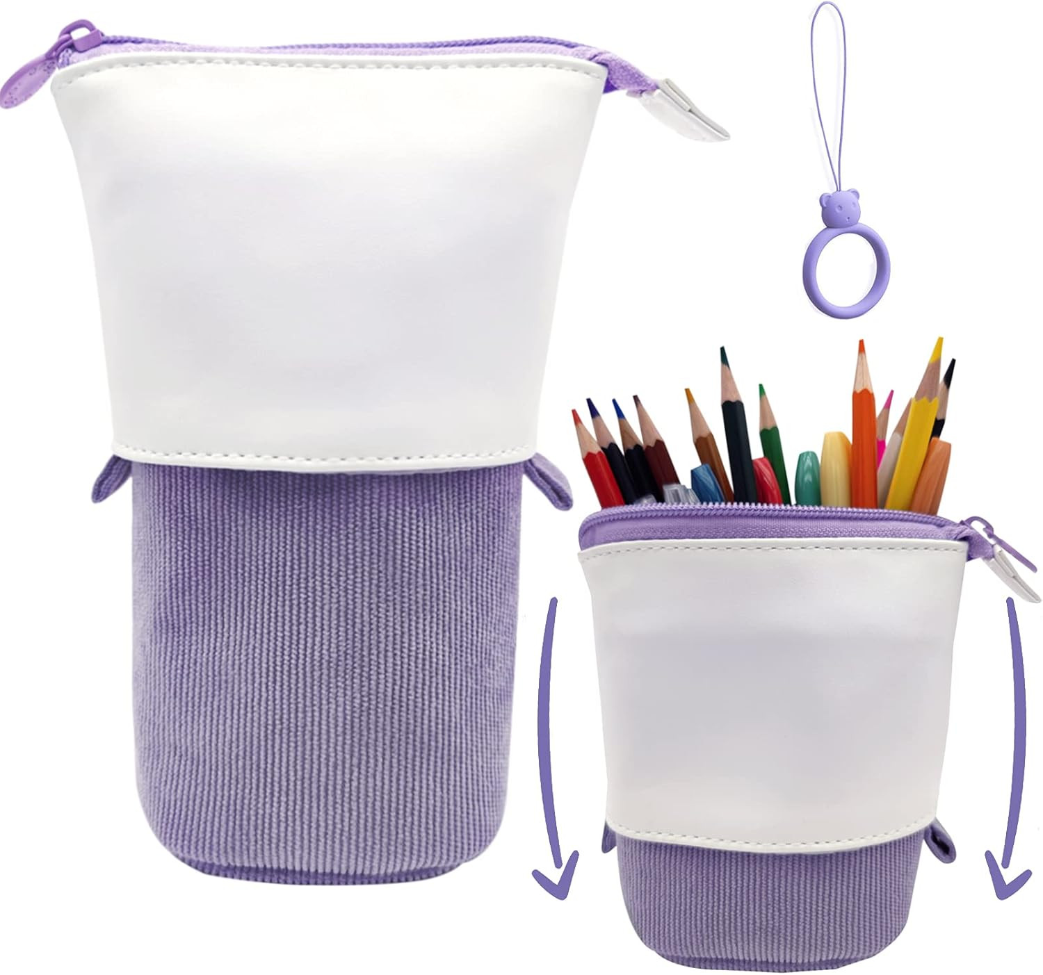 Pop Up Pencil Case Stand Up Pen Holder Cute Telescopic Pencil Pouch Office Portable Storage Penci... | Amazon (US)