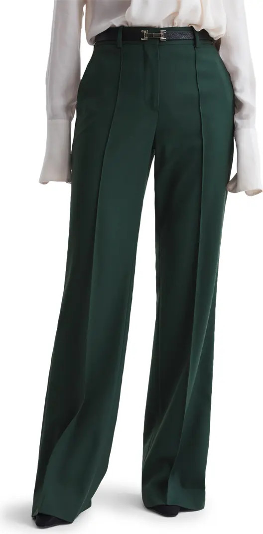 Reiss Jade Flare Leg Wool Blend Pants | Nordstrom | Nordstrom