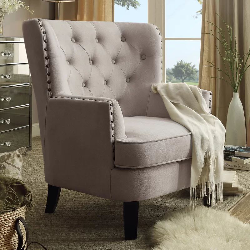 Ivo 30" W Tufted Wingback Chair | Wayfair North America