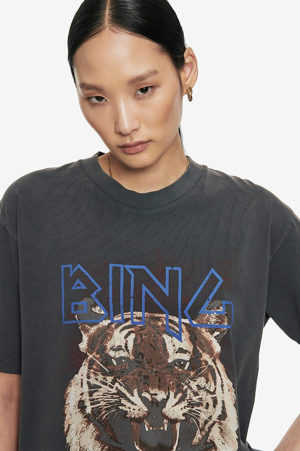 Tiger Tee - Black | ANINE BING