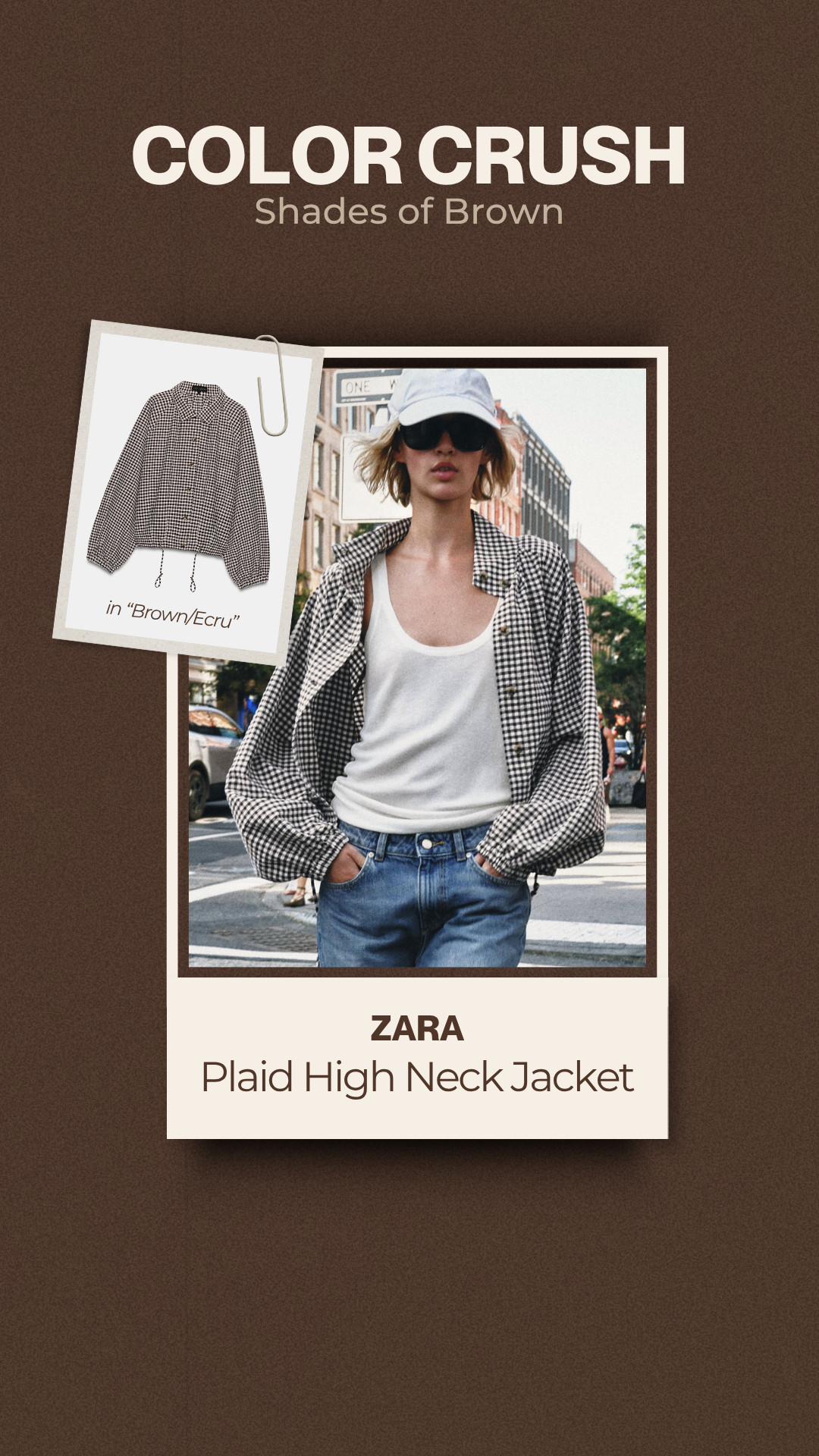 Color Crush: Brown Plaid @Zara Jacket 

 